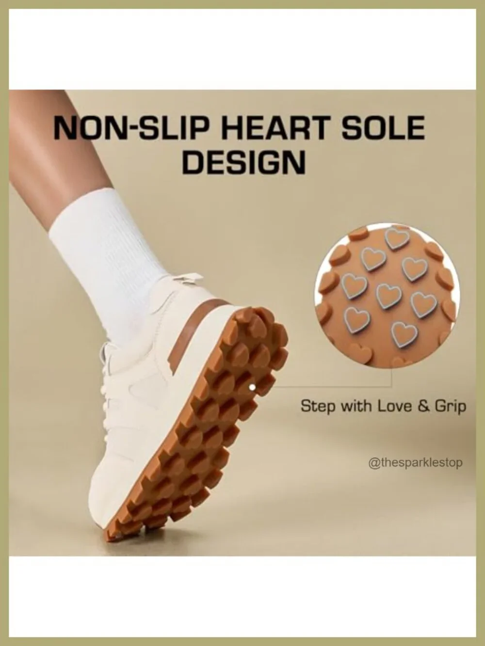 Women's Platform Chunky Sneakers Lace-up Walking Shoes 1.96in Heel Breathable